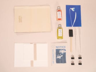 Kits cyanotype avec produits à mélanger