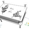 Presse à fleurs 29x19cm, motif "Mimosa", bois sombre – Image 6